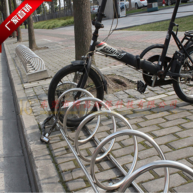 不锈钢螺旋式自行车停车架